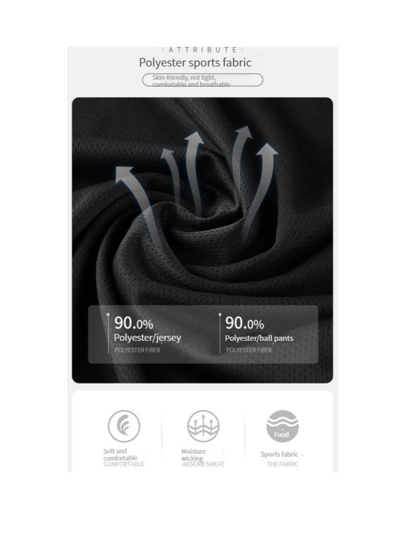 مياويان طقم قميص كرة قدم للأطفال من مياويان - زي رياضي رقم 9 للأطفال الصغار، للجنسين - Image 3
